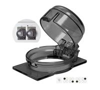 Cooker knob Child Safety Lock, 1 Pack, Installation Without knob Removal, for max. Ø 4.9 cm and 4 cm high Cooker knobs Protection with min. 6.1 cm Centre-to-Centre Distance, Transparent Black