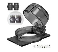 Cooker knob Child Safety Lock, 3 Pack, Installation Without knob Removal, for max. Ø 4.9 cm and 4 cm high Cooker knobs Protection with min. 6.1 cm Centre-to-Centre Distance, Transparent Black