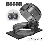 Cooker knob Child Safety Lock, 6 Pack, Installation Without knob Removal, for max. Ø 4.9 cm and 4 cm high Cooker knobs Protection with min. 6.1 cm Centre-to-Centre Distance, Transparent Black