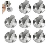 Cooker Knobs, Belling Cooker Knobs Replacement, Gas Hob Knobs, Cooker Knobs Replacement, Gas Cooker Knobs, Universal 6mm x 8mm Shaft Hole Design, Set of 8 Pieces, Compatible with Various Kitchen Appli
