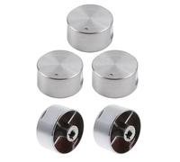 Cooker Knobs,Gas Stove Cooker Control Knobs 5pcs Gas Stove Rotary Switches Aluminum Alloy Round Knob Burner Oven Handles For Gas Stove Kitchen Cooking Accessories 6mm