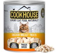 COOKHOUSE 100% Chicken Breast Freeze Dried Luxury Cat Treats - 170g Value Tub - 100% Natural - Grain Free - High Protein - Low Fat