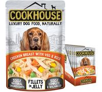 COOKHOUSE 100% Natural & Complete Luxury Wet Dog Food - 15 x 100g - Ch