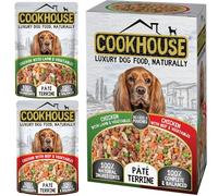 COOKHOUSE 100% Natural & Complete Luxury Wet Dog Food - 36 x 100g Pouches - Chicken with Lamb & Vegetables/Chicken with Beef & Vegetables - Pate Terrine