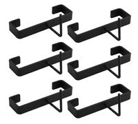 CookiBlend Metal Concrete Post Clips Outdoor Garden Fence Panel Concrete Post Security Brackets, Suitable For Standard 4-inch Concrete-Columns(6 Pack)