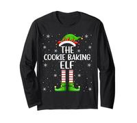 Cookie Baking Elf Christmas Matching Family Baking Team Xmas Long Sleeve T-Shirt