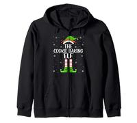 Cookie Baking Elf Christmas Matching Family Baking Team Xmas Zip Hoodie
