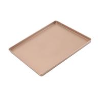 Cookie Baking Sheets, 12x10in Nonstick Carbon Steel Baking Tray Heavy Duty Thick Sheet Pans for Roasting Cooking, Rose Gold Kitchen.