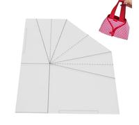 Cookie Basket Bag Templates, Acrylic Transparent Foldable Boxed Bag Template Fabric Bowl Acrylic Bag Sewing Ruler Cookie Basket Bag Templates for DIY Bag Making (10 Inch)