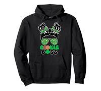 Cookie Boss Sunglasses Bow Hair Text Cookie Lovers Humor Pullover Hoodie