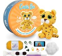 Cookie Box Crochet Kit for Beginners, Leopard Leo