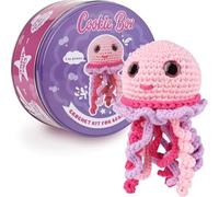 Cookie Box Original Crochet Kit for Beginners - Gift Set to Jellyfish Jenny Amigurumi Plushie - Easy DIY Crochet & Knitting Starter Kit with Video and PDF Tutorials