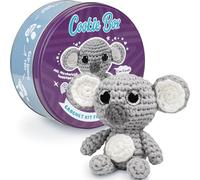 Cookie Box Original Crochet Kit for Beginners - Gift Set to Make Koala Coal Amigurumi Plushie - Easy DIY Crochet & Knitting Starter Kit with Video and PDF Tutorials
