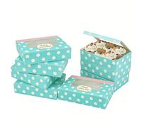Cookie Boxes, 30 PCS Cupcake Boxes, Mini Cake Boxes Bakery Pastry Boxes with Window for Cake Pastries Pie Board Cardboard Gift Packaging Boxes Bakery Coffee Shop (30, Green, 21 x 13.5 x 5 cm)