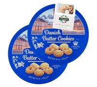 Cookie Bundle for Bisca Royal Danish Butter Cookies 454g 2 Pack + Brightdale Kitchen Booklet