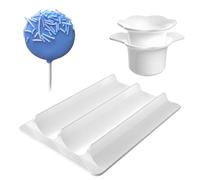 Cookie Cake Pop Mold - Premium Silicone Dessert Tray, Round Baking Mold Kit | Easy Release Anti -aanbak ontwerp met herbruikbare functie, keukengadgets voor bakers vrouwen kinderen verjaardagsfeestje