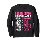 Cookie Chaos Coordinator Funny Baking Meme Eat The Dough Long Sleeve T-Shirt