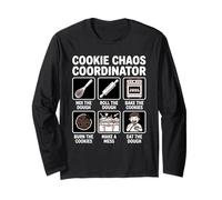 Cookie Chaos Coordinator Funny Baking Meme Eat The Dough Long Sleeve T-Shirt