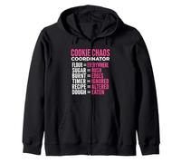Cookie Chaos Coordinator Funny Baking Meme Eat The Dough Zip Hoodie