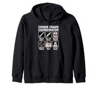 Cookie Chaos Coordinator Funny Baking Meme Eat The Dough Zip Hoodie
