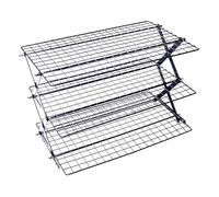 Cookie Cooling Rack, 4-Tier Collapsible Bread Cooling Rack, Iron Wire Drying Shelf for Baking, Cookies, Cake, Roasting, Grilling