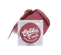 Cookie Crush Cream Blusher - Raspberry Bliss | Matte Finish | Lightweight & Long Lasting | Highly Pigmented & Easily Blendable | With Goji Berry & Mango Seed Extracts | 5gm