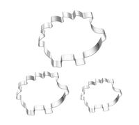 Cookie Cutter - 3 Pieces Easy Unmold Kitchen Utensils for Baking - Stainless Steel Biscuit Molds, for Fruit Cakes Doughs Party Birthday Dessert Cooking