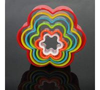 Cookie Cutter,6 PCS Biscuit Cutters Flower Shape Cookie Cutter Shapes Food Cutter Cookie Molds Plastic Cake and Pastry Cutters for Cake Sandwich Fondant Candles Making
