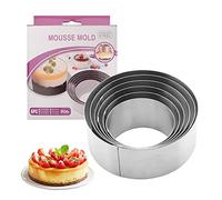 Cookie Cutter,6pcs Pastry Cutter for Baking,6 Sizes Round Mousse Moulds Shapes Scone Cutter Cake Rings, Circle Biscuit Cutters for Making Donut Pies Scone Dough Fondant