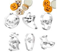 Cookie Cutter Halloween 6 Pieces Halloween Pumpkin Skull Ghost House Witch