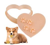 Cookie Cutter - Paw Print Fondant Mold, Heart Shaped Press, Multi-Shape Pastry Stamper, Holiday Baking Tool, Kitchenware Category, Stainless Steel Decorative Dessert Ring Set