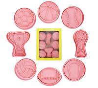 Cookie Cutter - PP Sports Cookie Molds, Safe Edges | Embossed Baking Moulds DIY Pastry Decoration Set, Cookie Cutter Set for Baking, Cake Decoration, DIY Crafts, Kitchen Tools,