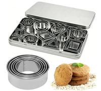 Cookie Cutter Set, 35-Piece Mini Cookie Cutters Collection with Star and Shape Cutters, Ideal for Baking Pastry and Biscuits, Compact Storage Design for Kitchen Organisation