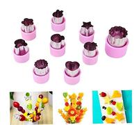 Cookie Cutter Set, 9pcs Biscuit Cutter, 8 Different Shapes Pastry Cutter for Pastry Fondant Diy Baking Vegetable Fruit