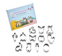 - Cookie Cutter Set, Cookie Molds | Bunny Butterfly Carrot Egg Moulds n Stainless Steel Fondant Moulds | Stainless Steel Fondant Moulds, 12 Pieces, Easy to Demold and Cut, Biscuit Mould for the