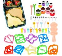 Cookie Cutter Set, Sandwich Cutter - Stainless Steel Lunch Box Accessories - 45 x Sandwich Preparation Set, Rice Ball Maker, Lunch Accessories for Children for Sandwiches