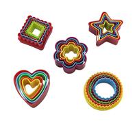 Cookie Cutter Shape, 25 Pcs Mini Cutter Sets, Round, Love, Star, Square and Flower CookieSets, Suitable for Spending Happy Time with Children,for Kitchen Baking