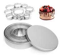 Cookie Cutters, 12 Piece Metal Set, Baking and Craft Tools, Tin Storage