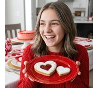 Cookie Cutters by Ann Clark USA - 2-Piece Biscuit Cutter Set Heart - Linzer Spitzbuben