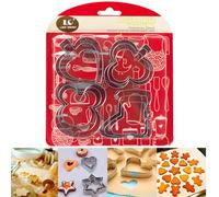 Cookie Cutters - JYJLLM 12 pcs Cartoon Biscuit Cutter Mould Set ，for Baking Cake Fondant Sugarcraft Pastry Bakeware Decoration，Easter Cookie Cutters，Different Patterns to Meet Daily Needs (Christmas)