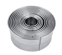 Cookie Cutters, Pastry Cutter Round Cookie Cutter with Polished Bright 12PCS High Strength Stainless Steel Round for Dough, Baked Biscuits, Cookies, Mousse Cake