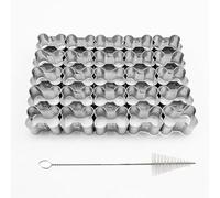 Cookie Cutters Set 25 - Cavity Stainless Steel - Includes Goldfish, Heart, Dog Bone Shapes+ Cleaning Brush - Ideal for Baking Cookies, Crackers & Desserts (#25 in 1, Dog Bone Shape 11 * 8 * 1.5cm)