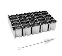 Cookie Cutters Set 25 - Cavity Stainless Steel - Includes Goldfish, Heart, Dog Bone Shapes+ Cleaning Brush - Ideal for Baking Cookies, Crackers & Desserts (#25 in 1, Goldfish Shaped 10.5 * 7 * 2.2cm)