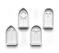 Cookie Cutters Set 4PCS Gothic Church Window Cookie Stamp Cookie Cutter Mould Dough Fondant for Kid DIY Cookie Making