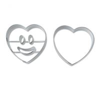 Cookie Cutters Smiling Heart Set 2 Pieces 5.5 cm Städter Cookies Love Wedding
