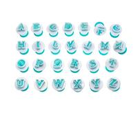 Cookie Fondant Mould,26 PCS Alphabet Cake Moulds Plastic Letter Icing Cutter Biscuit Stamp Icing Stamps for Fondant Biscuit Cake Decorating