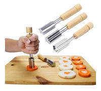 Cookie Fruit Cutters, Vegetable Set with Wooden Handle | Mini Shapes for Baking Decorative Food