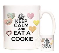 COOKIE GIFT MUG. KEEP CALM and EAT A COOKIE, ceramic mug for all who like to dunk a biscuit in their tea or coffee This Can Be Personalised.