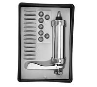 Cookie Gun Press Set, Stainless Steel Biscuit Extruder Press Cookie Gun Kit Set DIY Biscuit Maker Baking Decoration Supplies Pastry for Piping Cake Decorating Baking Tool