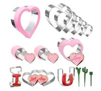 Cookie Heart Shaped Candy Making Tools Easy to Clean Stainless Steel Biscuit Mold Baking Enthusiasts Cute Heart Shaped Treats